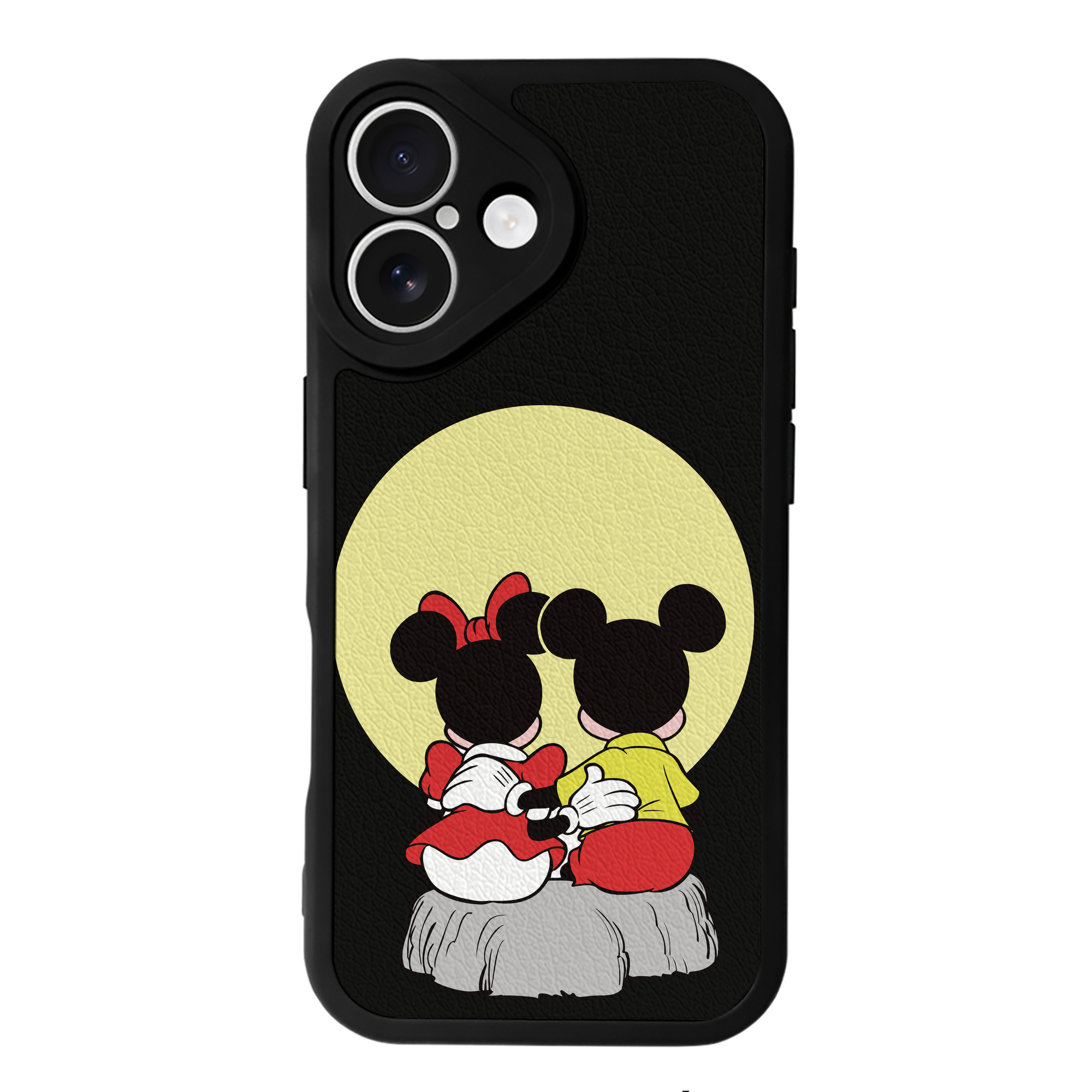 （画像用） ミッキーマウス Mickey Mouse 【iPhone 16シリーズ対応】シリコンスマホケース（レザー調） 材質：シリコン